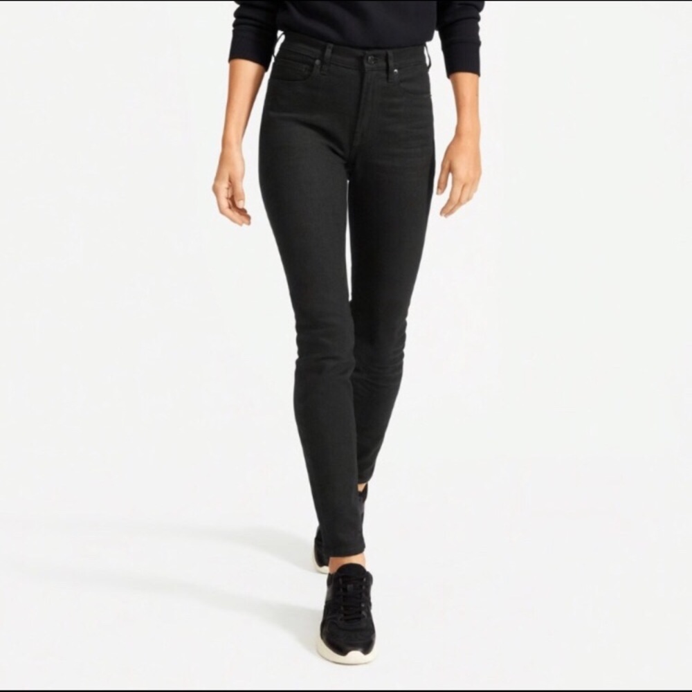 Everlane High Rise Slim Straight Button Fly Jeans